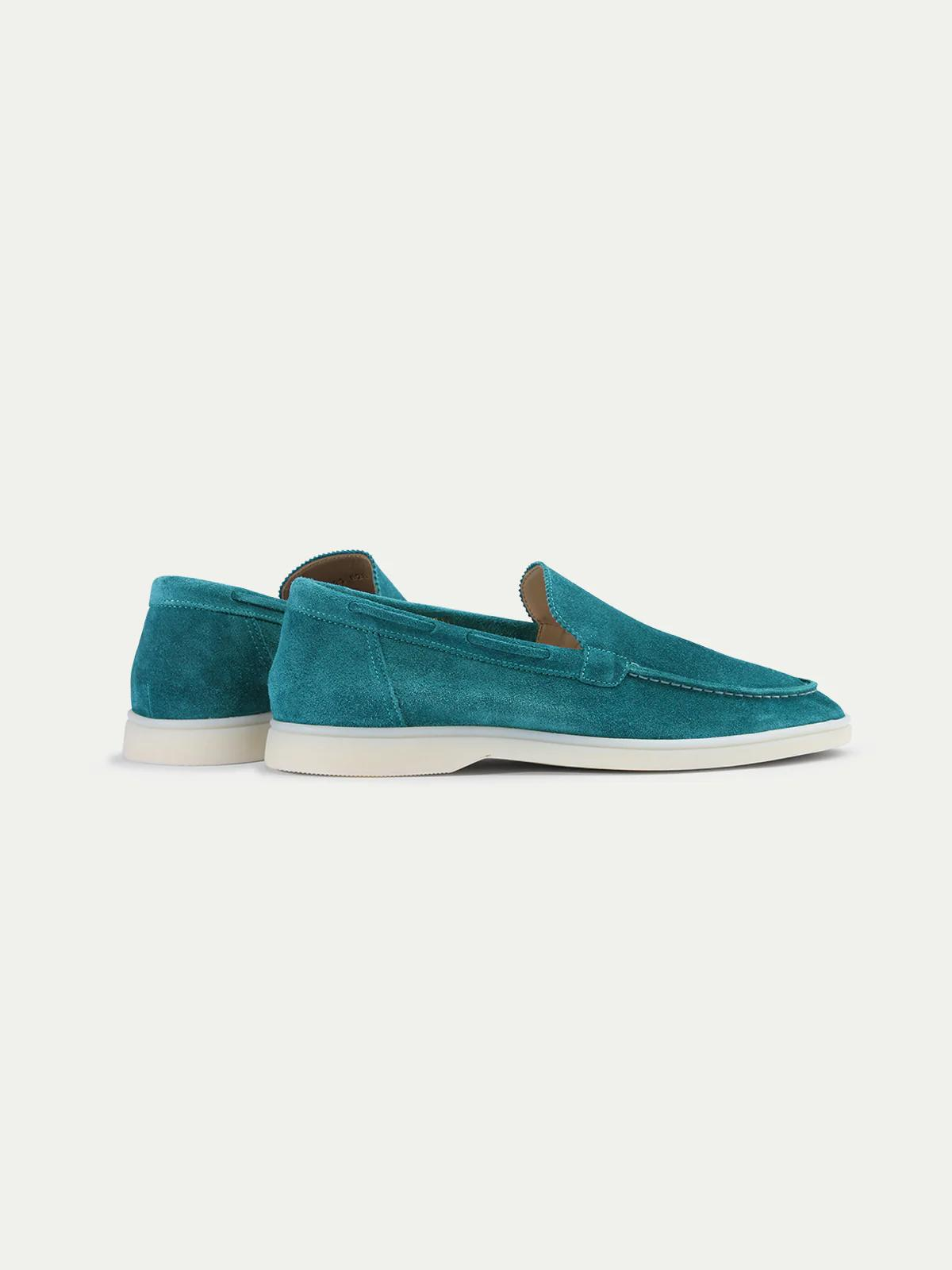 Emerald Suede Sailing Loafers