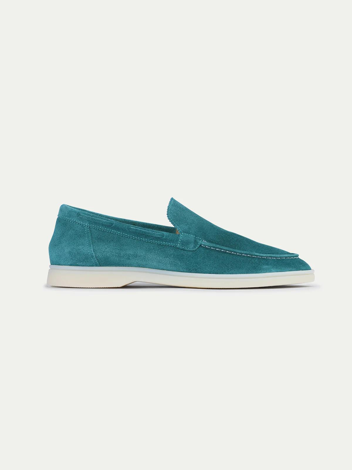 Emerald Suede Sailing Loafers