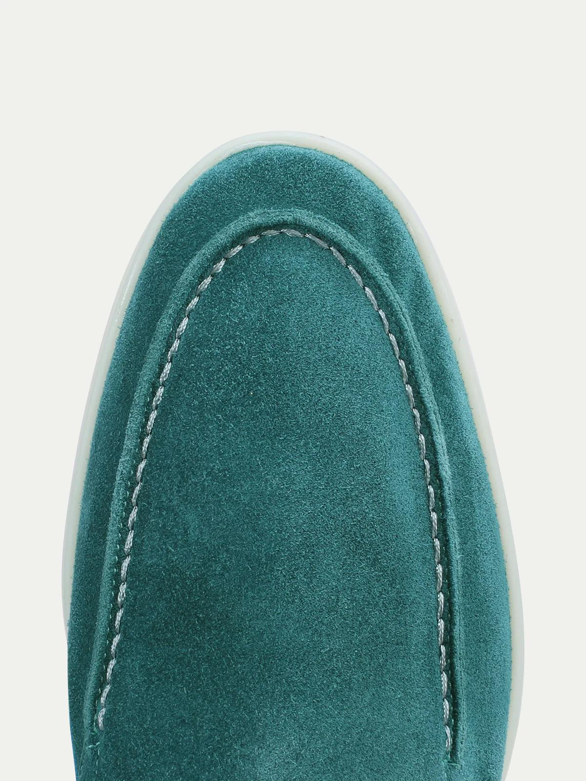 Emerald Suede Sailing Loafers