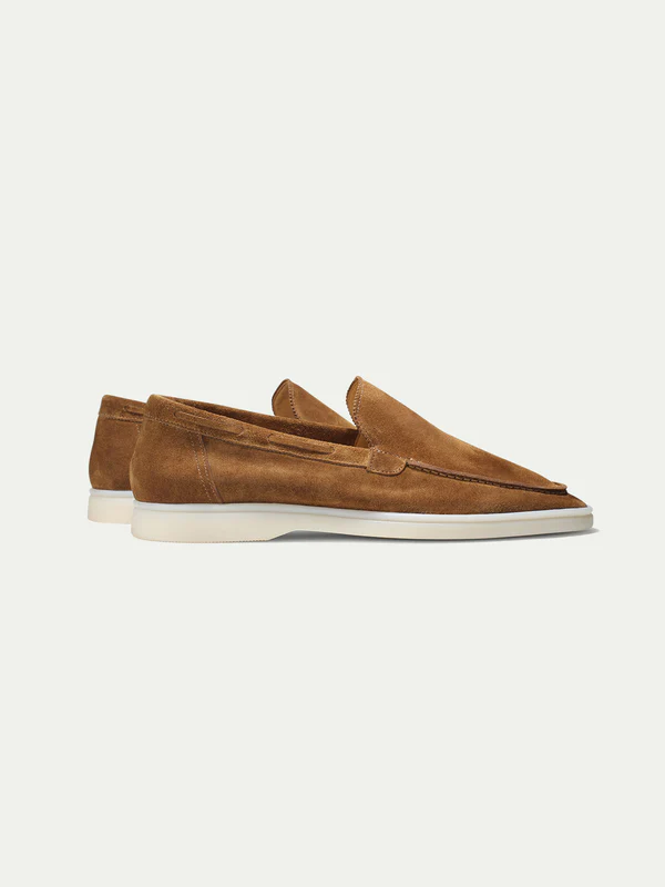 Cognac Suede Manor Loafers