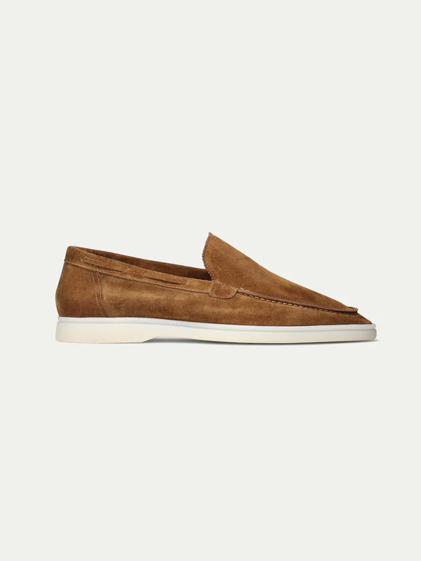 Cognac Suede Manor Loafers