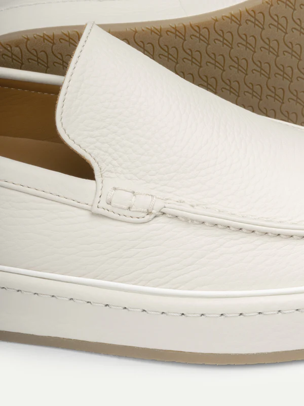 Ivory Leather Promenade Loafers