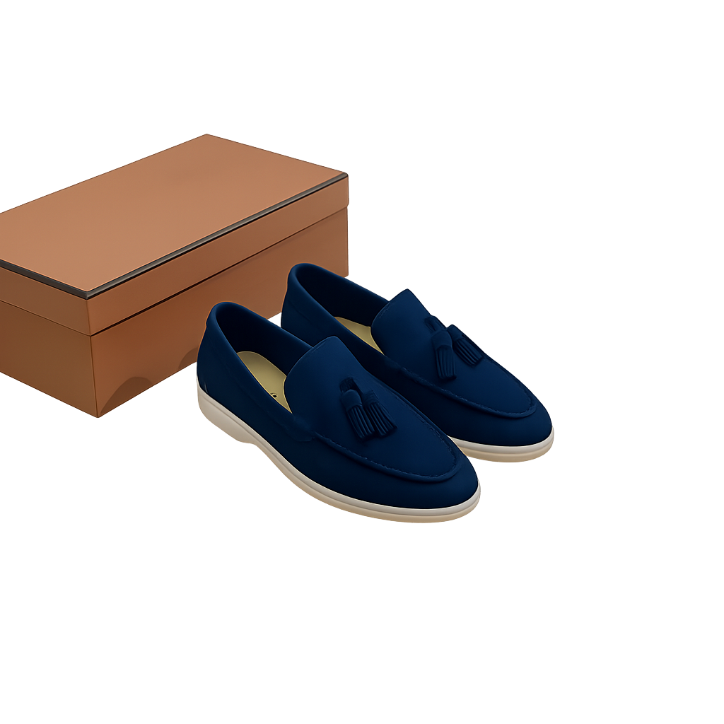 Sapphire Suede Tassel Loafers - Dames