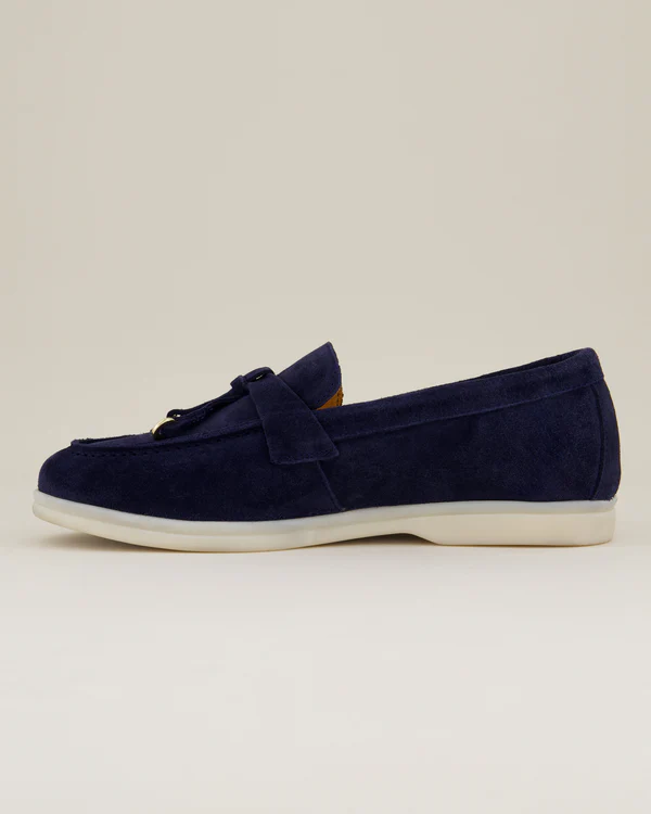 Midnight Suede Tassel Loafers