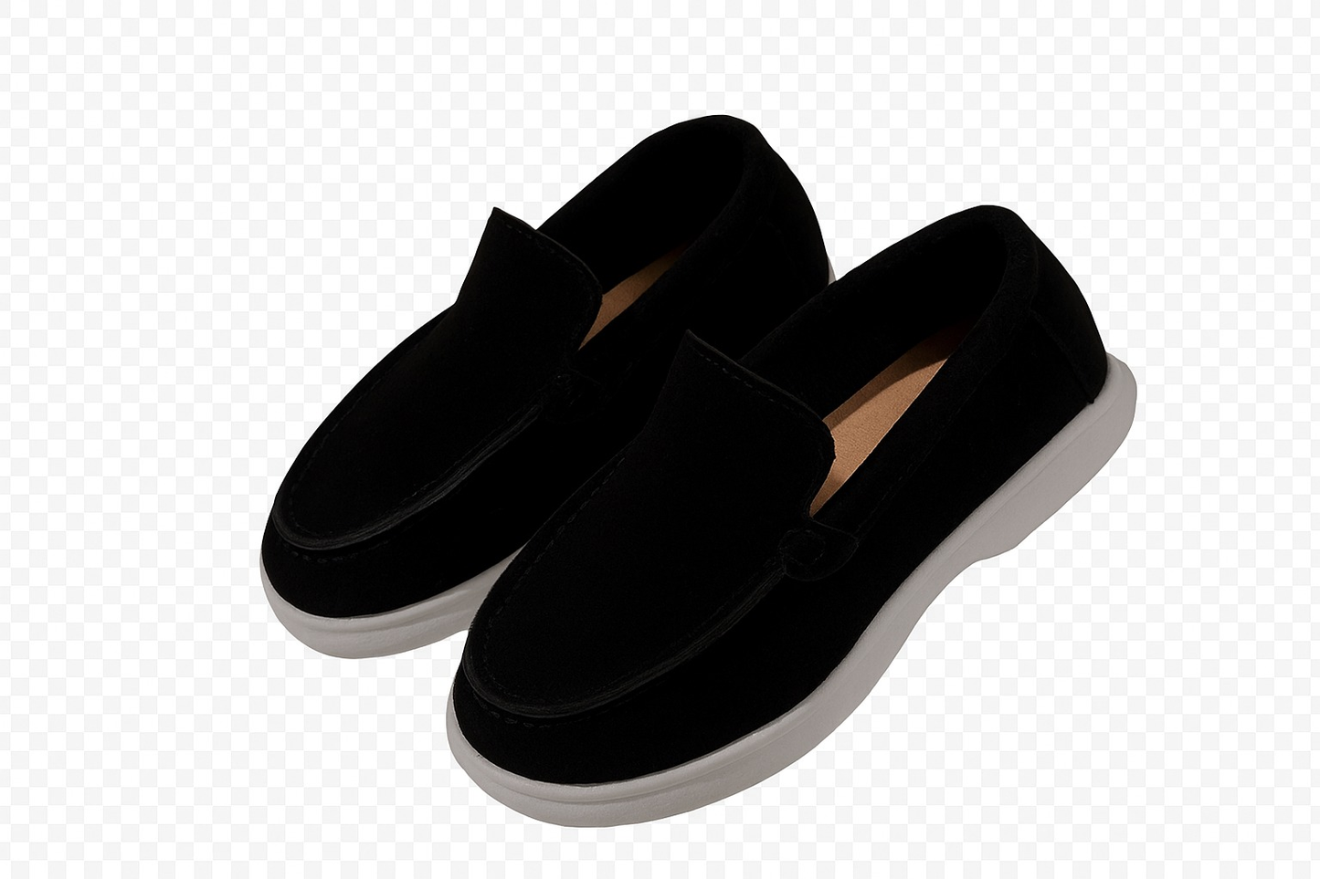 Noir Suede Junior Loafers - Kids