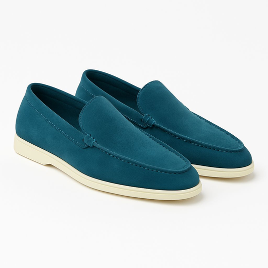 Azure Suede Maritime Loafers