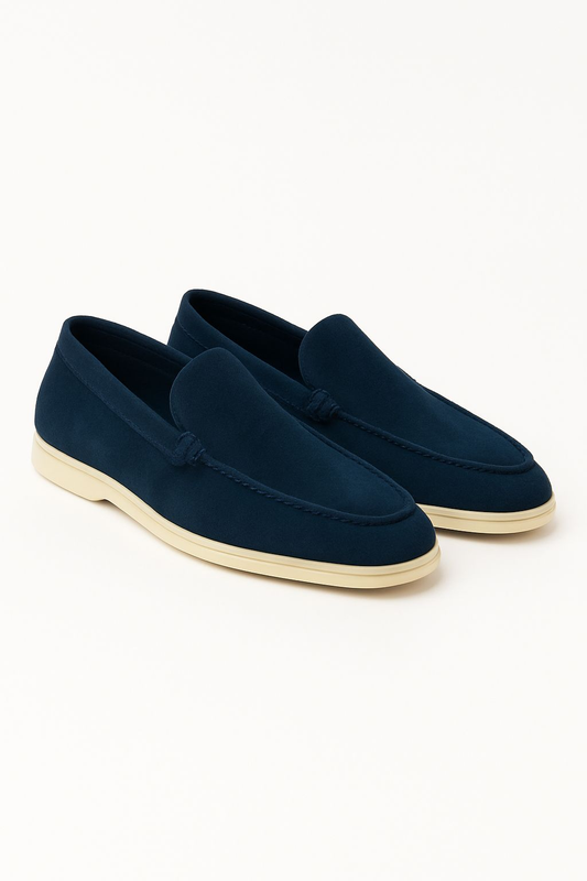 Navy Suede Regatta Loafers