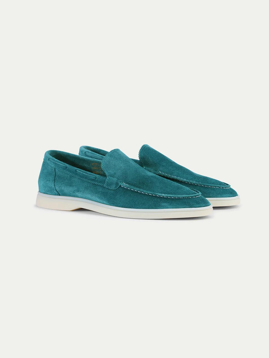 Emerald Suede Sailing Loafers