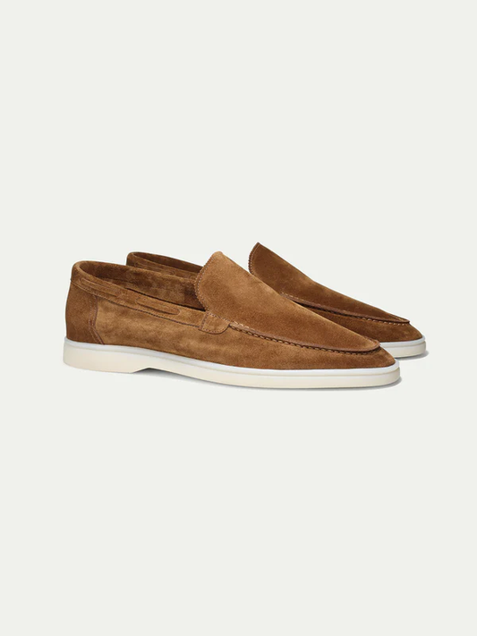 Cognac Suede Manor Loafers
