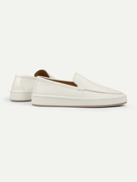 Ivory Leather Promenade Loafers