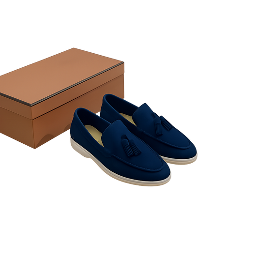 Sapphire Suede Tassel Loafers - Dames