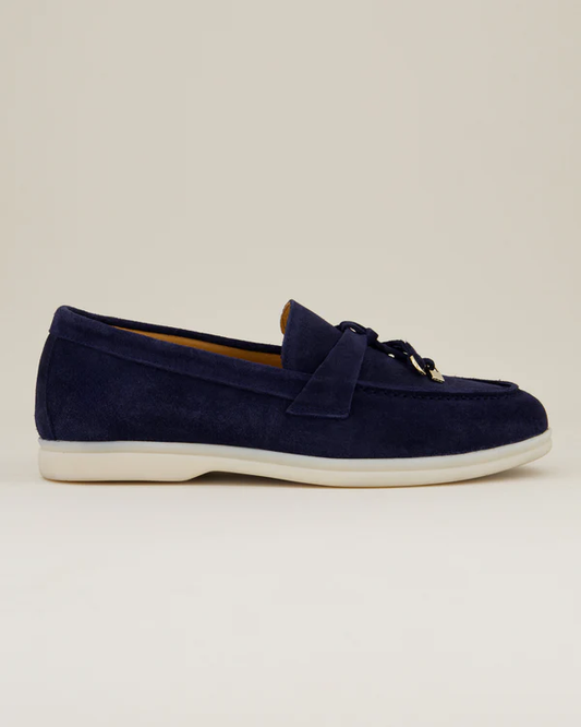 Midnight Suede Tassel Loafers